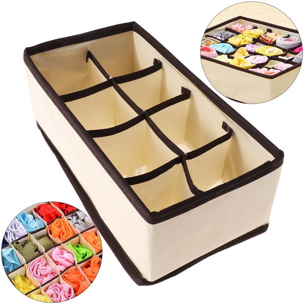 KUNHEV Set 1 / 4 Hộp Đựng Đồ Lót Bằng Vải Không Dệt Sắp Xếp Gọn Gàng Cho Nhà Ở