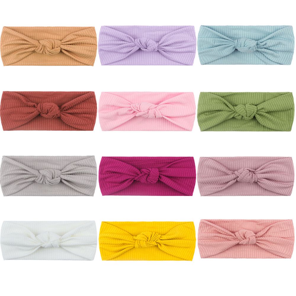 Băng đô turban thắt nút co giãn thời trang xuân thu cho bé gái sơ sinh