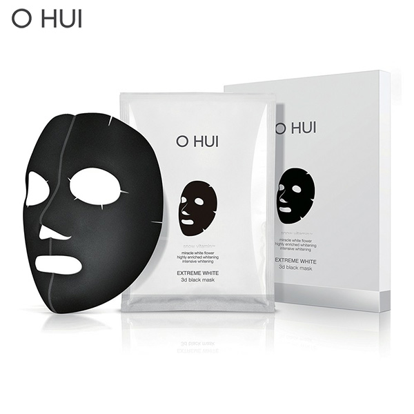 Ƀ Mặt nạ dưỡng trắng da OHUI Extreme White 3D Black Mask 6 miếngx27g Ƀ