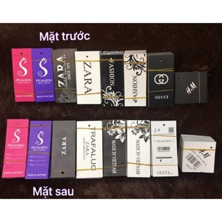 Mác quần áo nhiều loại, có nhận in mác, 1 tập bao gồm 100c, 200c