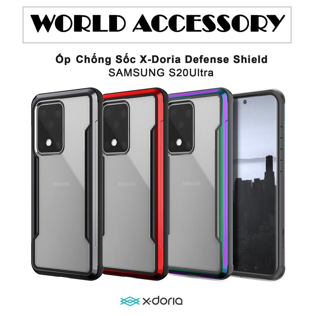 X-Doria - Ốp Samsung Galaxy S20 Ultra Defense Shield Chống Sốc Tiêu Chuẩn Quân Đội USA (2020)
