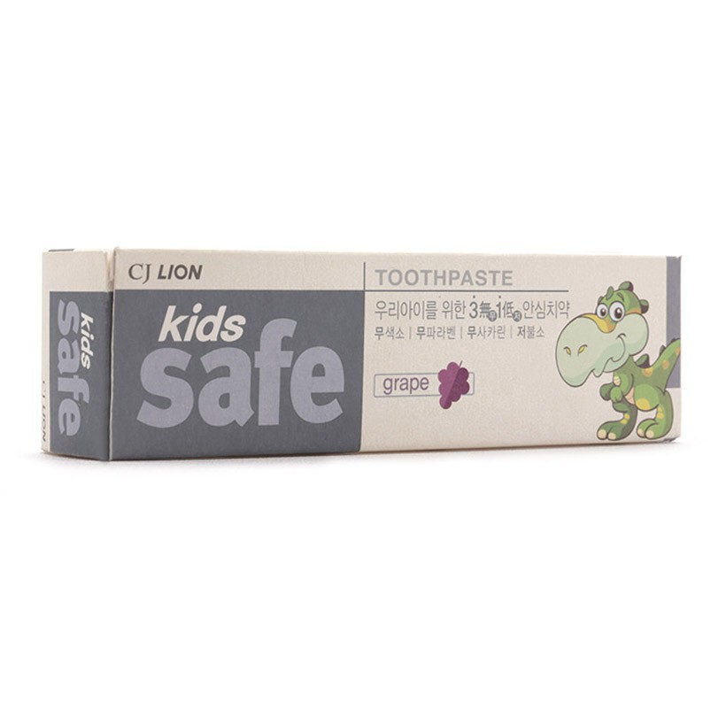 Kem Đánh Răng Cho Bé Hương Trái Cây Thươm Mát Kids Safe Lion 90g (100% Korea)