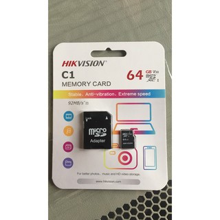 Thẻ nhớ hikvision 64gb c1 92mb/s - 64gb hs-tf-c1