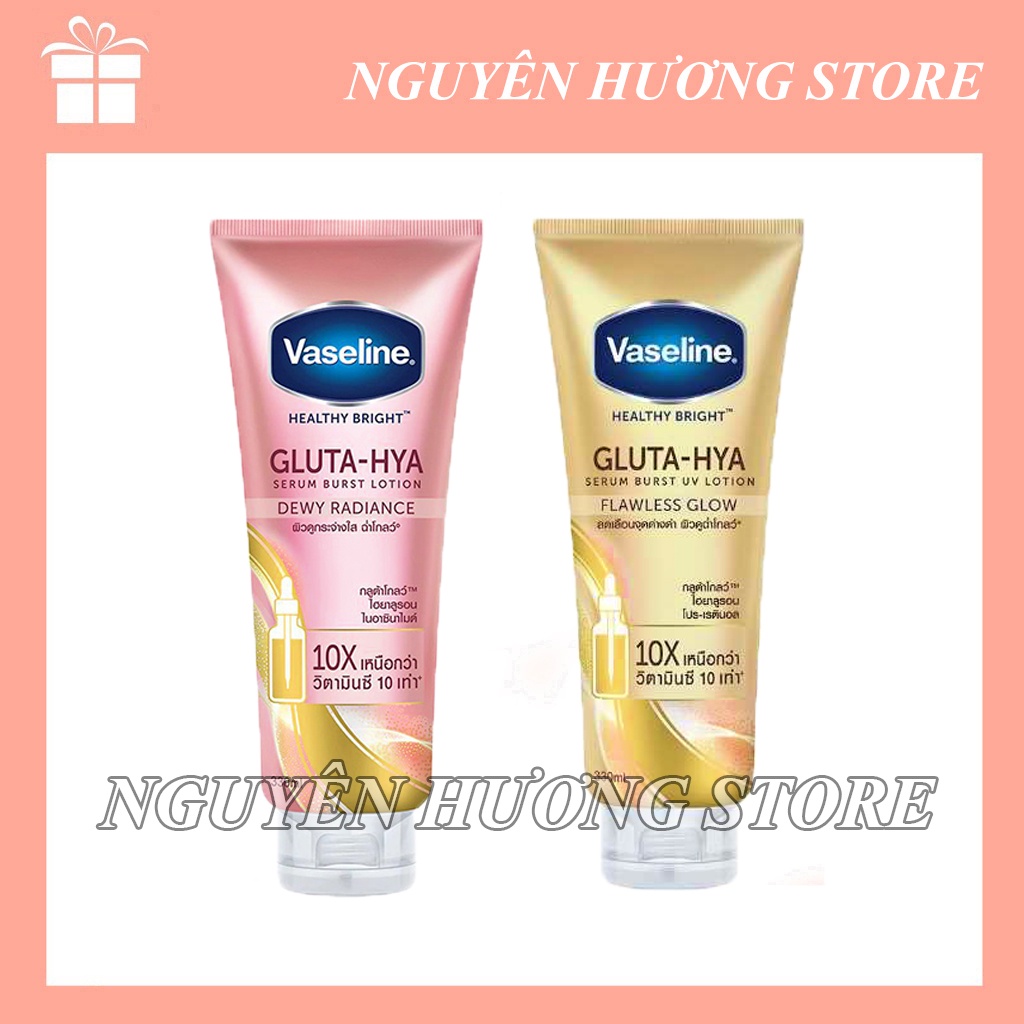 Sữa dưỡng thể Vaseline Healthy Bright Gluta HYA Serum Burst Lotion 10X