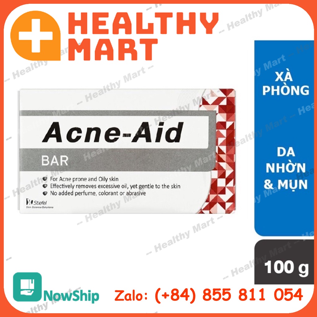 ✔️️️Xà phòng xử lý mụn, kháng khuẩn Acne - Aid Soap Bar