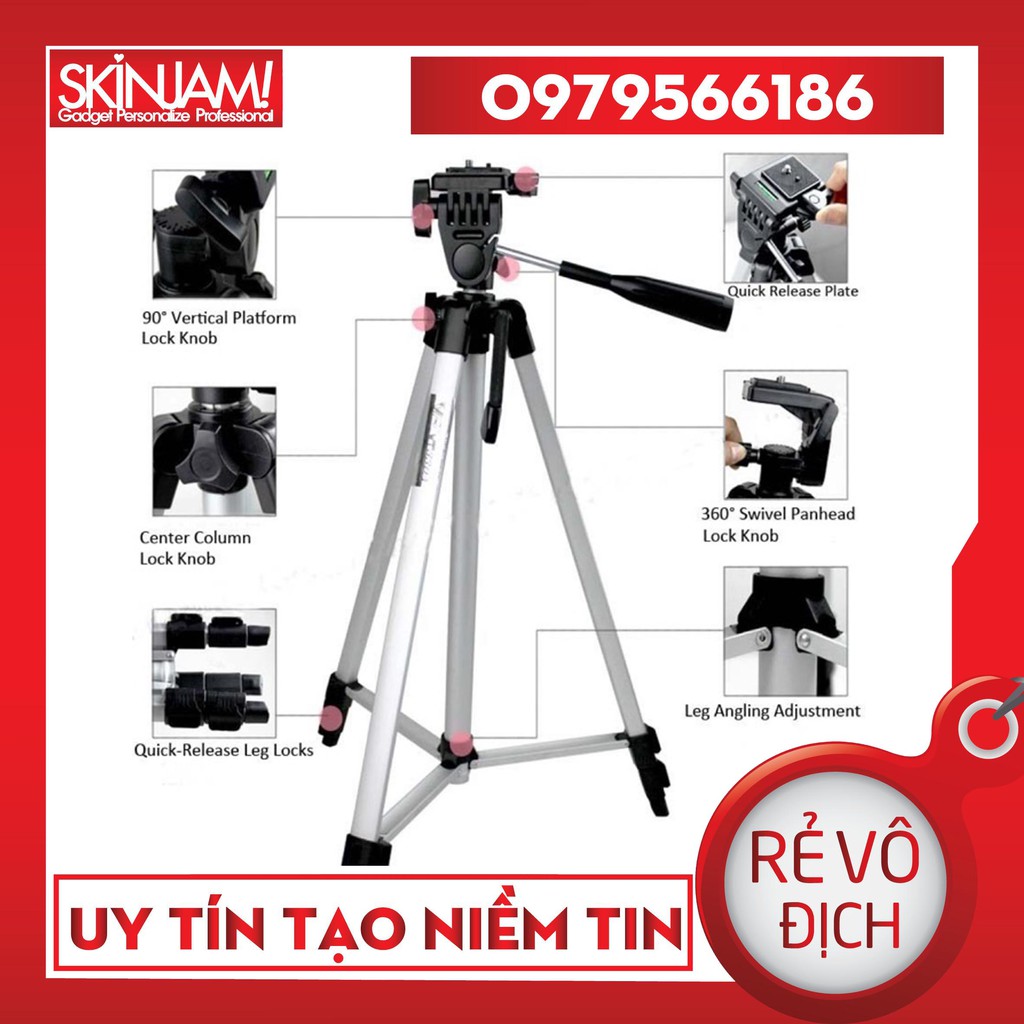 COMBO GẬY TRIPOD WT 330A CAO 137CM (LIVE STREAM)