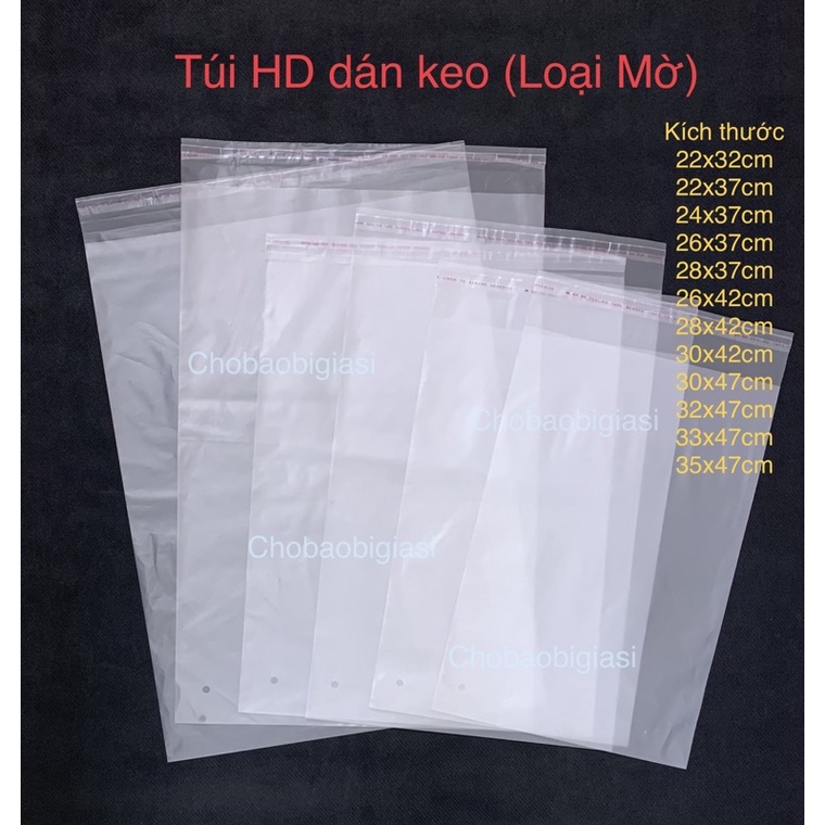 {1kg/size} Túi HD dán keo (túi mờ) đựng quần áo (sp y hình)