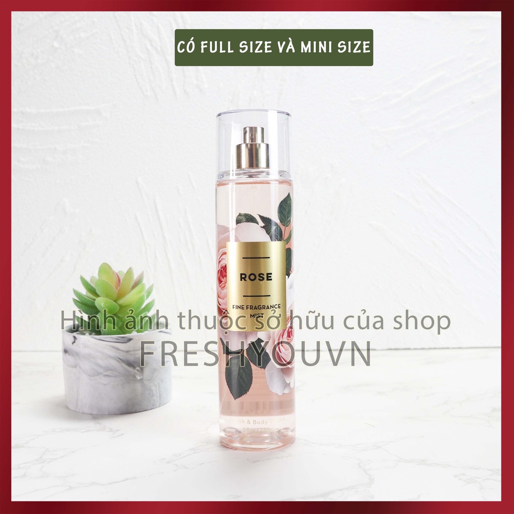 Rose - Xịt thơm toàn thân body mist Bath & Body Works khác - Hoa