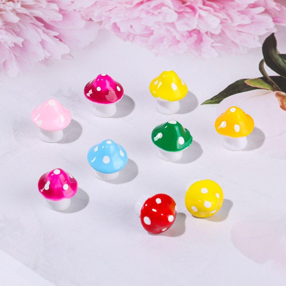 Bộ 10 Cây Nấm Màu Sắc Dùng Trang Trí Vườn Nhà Búp Bê
