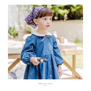 đầm denim dài tay bé gái
