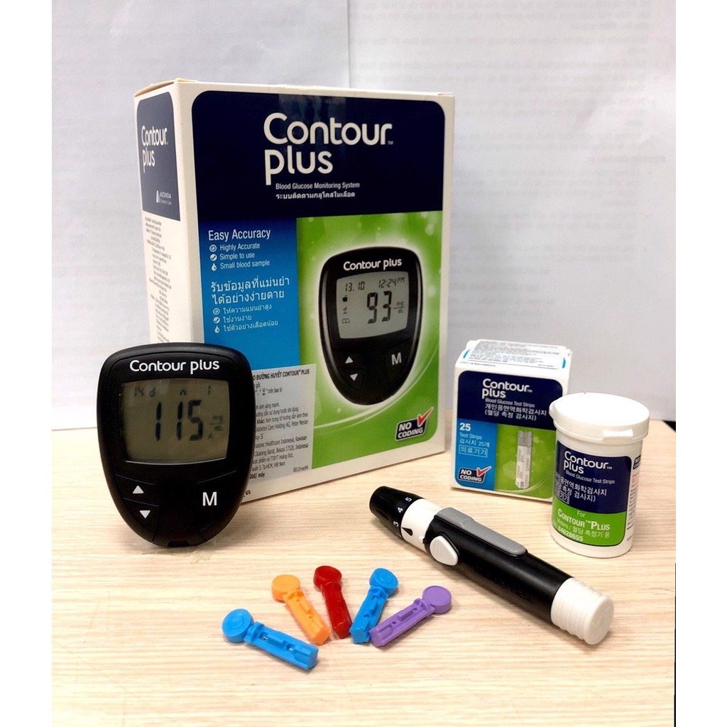 Máy đo đường huyết Contour Plus + Hộp 50 que ( Bảo Hành Trọn Đời )