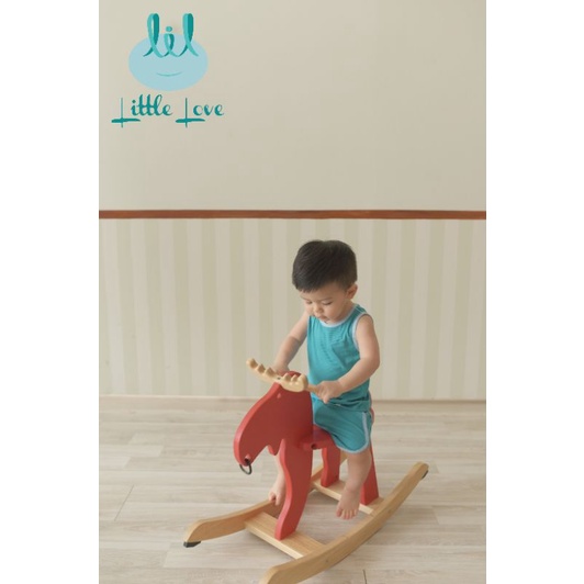 Lil little love - Bộ ba lỗ Lil, bộ sát nách sọc vải tăm cho bé 7-19kg