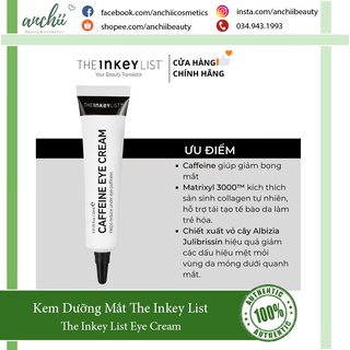 [TOP 1 UY TÍN] Kem Dưỡng Mắt Mờ Thâm The Inkey List Retinol/ Caffein Eye Cream