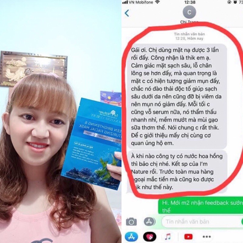 1 Miếng  Mặt Nạ Dưỡng Da Trắng Sáng Queen Brightening&Moisturizing Facial Mask 1 Miếng