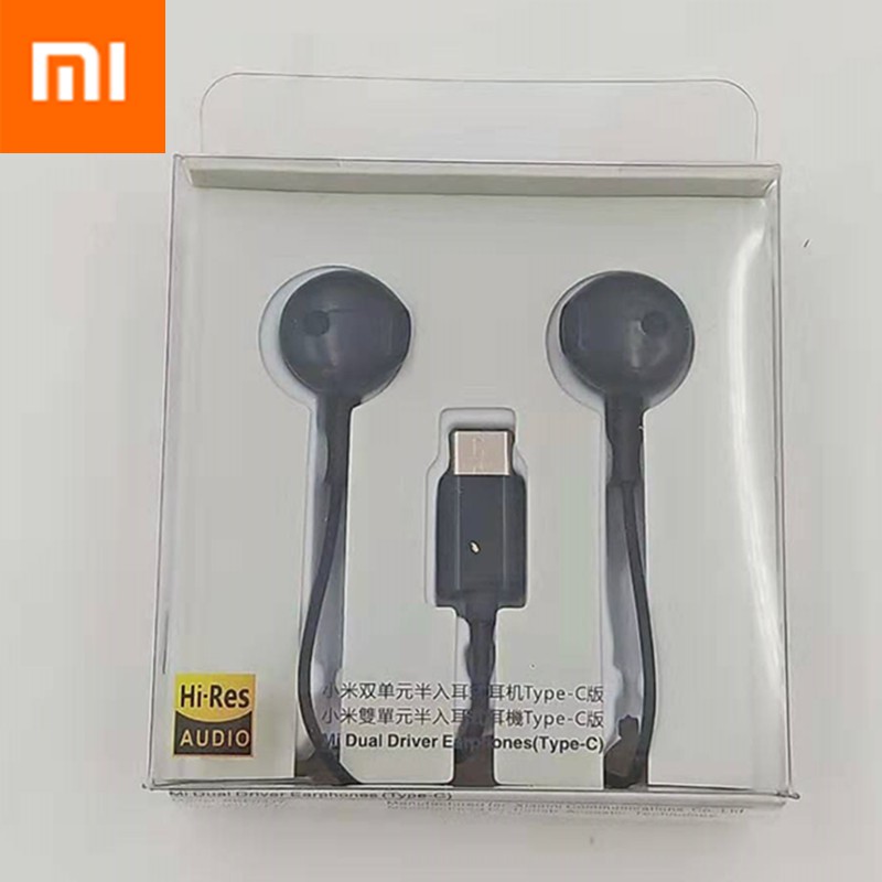 Tai Nghe Nhét Tai Jack 3.5mm / Type-c Có Mic Điều Khiển Kép Cho xiaomi huawei oppo vivo