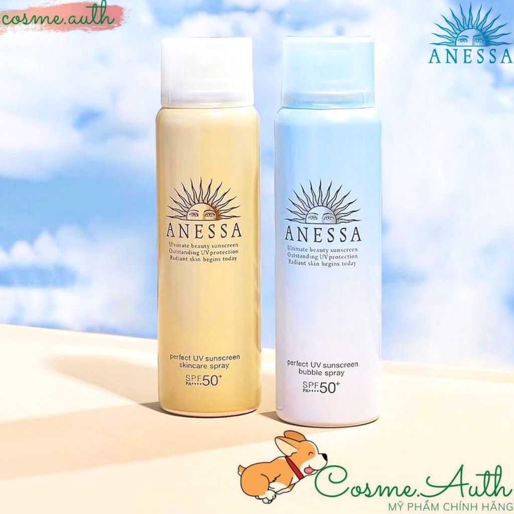 Xịt Chống Nắng Bảo Vệ Hoàn Hảo  Anessa Perfect UV Sunscreen Skincare Spray SPF50+/PA++++ 60g