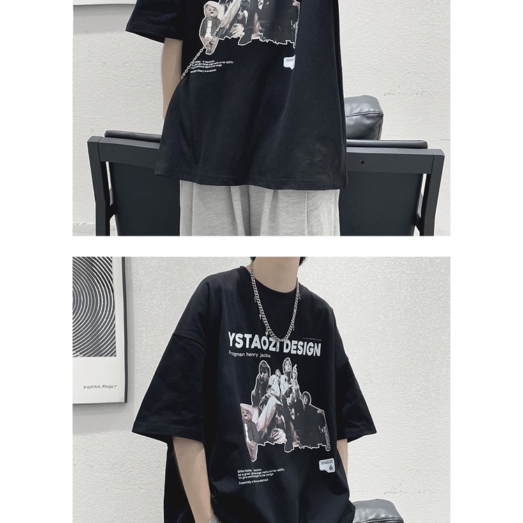 Áo thun tay lỡ nam nữ, áo phông unisex form rộng chất cotton mát mịn thấm hút mồ hôi in hình DESI