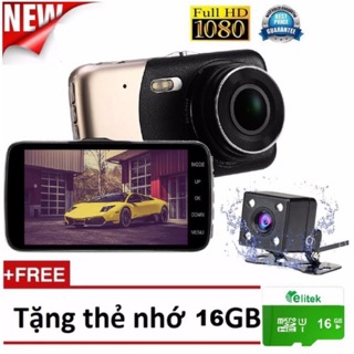 Camera hành trình Cao Cấp Dual Lén Camera Lùi hình ảnh HD 1080 cho chất lượng hình ảnh tốt bảo hành 12 tháng.