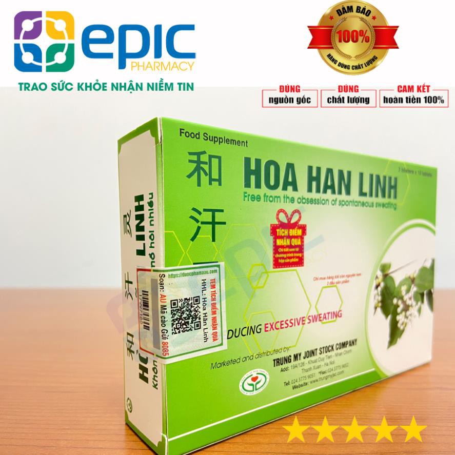 [CHÍNH HÃNG] Hòa Hãn Linh - Thực phẩm chức năng - thực phẩm cho sức khỏe- Hộp 3 vỉ x 10 viên nén