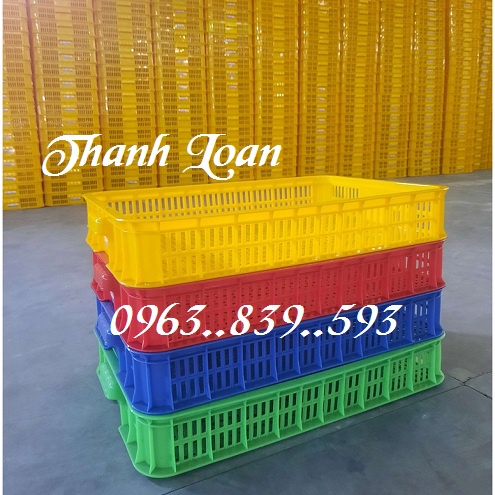 Sóng hở 1 tấc kt 61x42x10cm, sóng nhựa chữ nhật đựng trái cây
