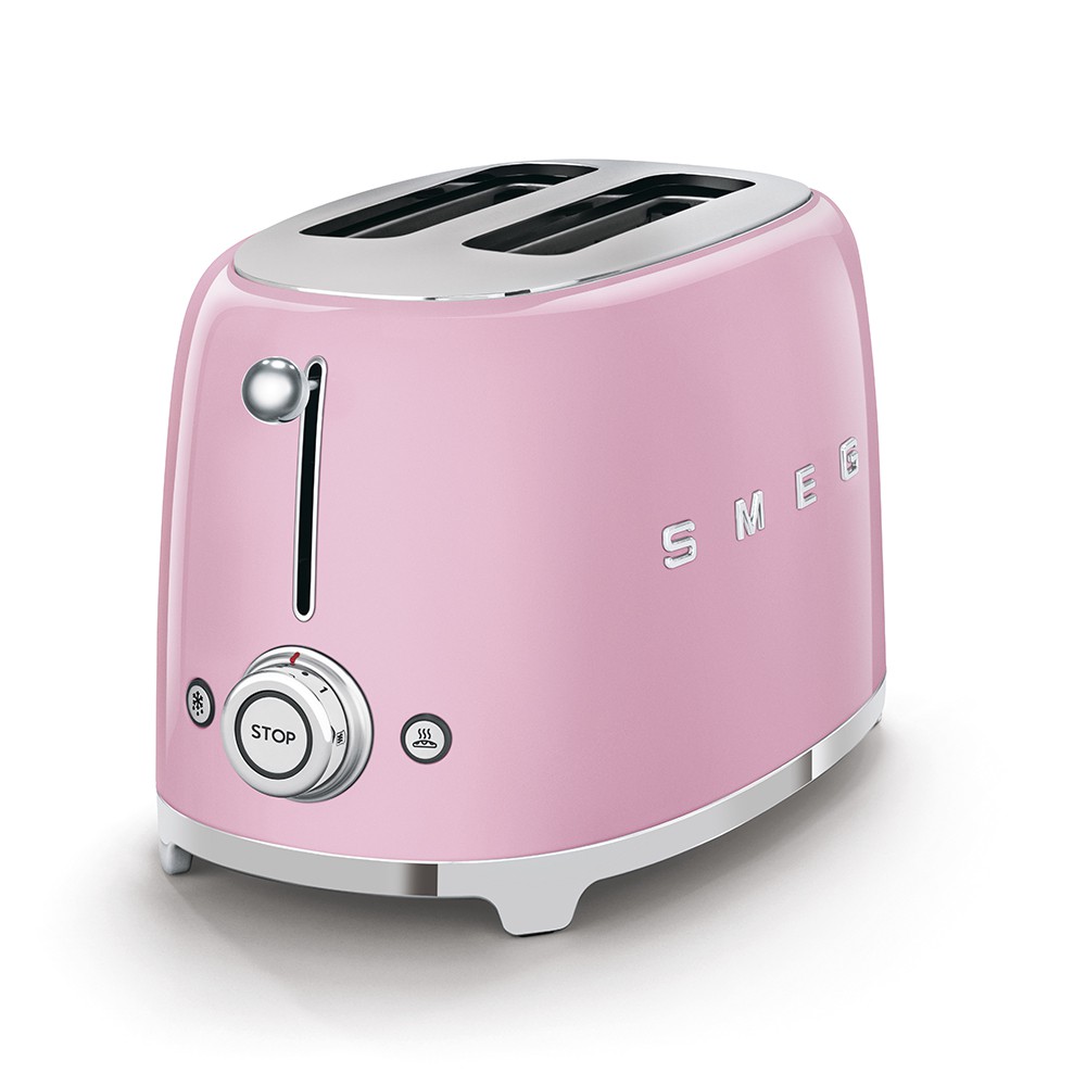 Máy Nướng Bánh Mì Smeg TSF01PKEU Pink, Màu Sắc Nổi Bật, Nướng Bánh Thơm Giòn - Nhập Khẩu Từ Đức