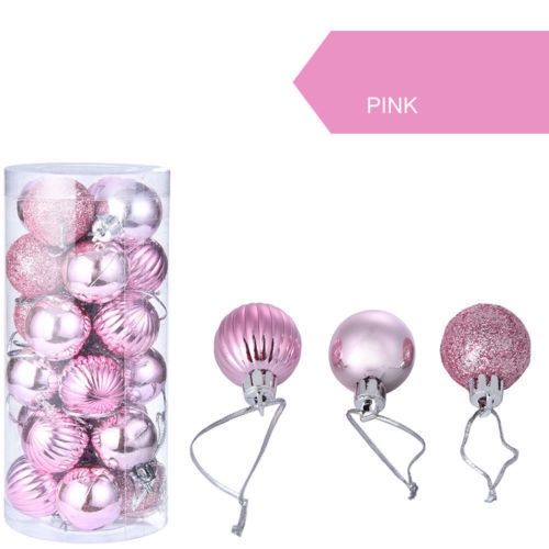 Set 24 Quả Châu Trang Trí Cây Thông Noel