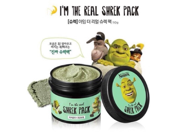 Mặt Nạ Đất Sét Bạc Hà Olive Young - Dream Works I'm The Real Shrek Pack 110g