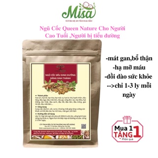 Bột Ngũ Cốc Dinh Dưỡng Queen Nature 800gr Hữu Cơ Cho Người Già,Ngũ Cốc Dinh Dưỡng Cho Người Lớn Tuổi,Người Bị Tiểu Đường