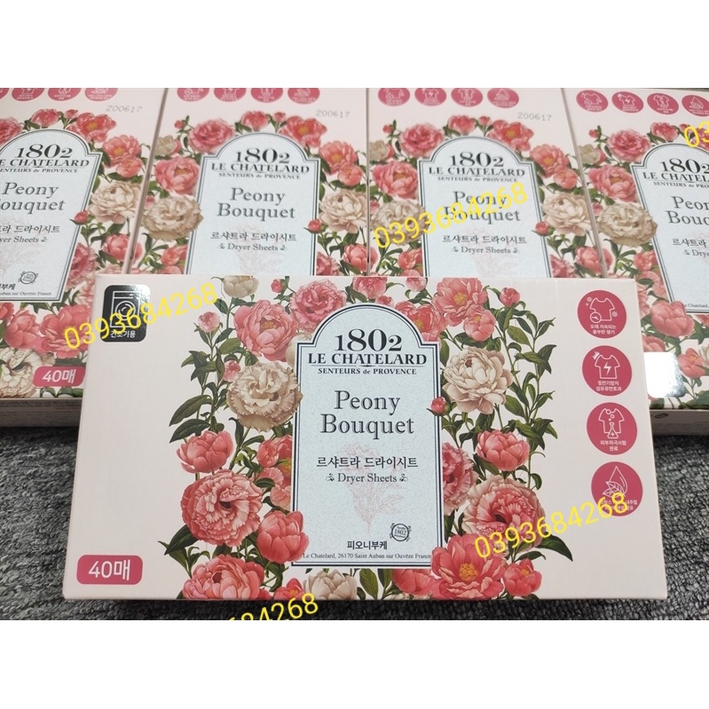 Giấy thơm Pony Bouquet - 1802 Le Chatelard dùng cho các loại máy sấy khô quần áo
