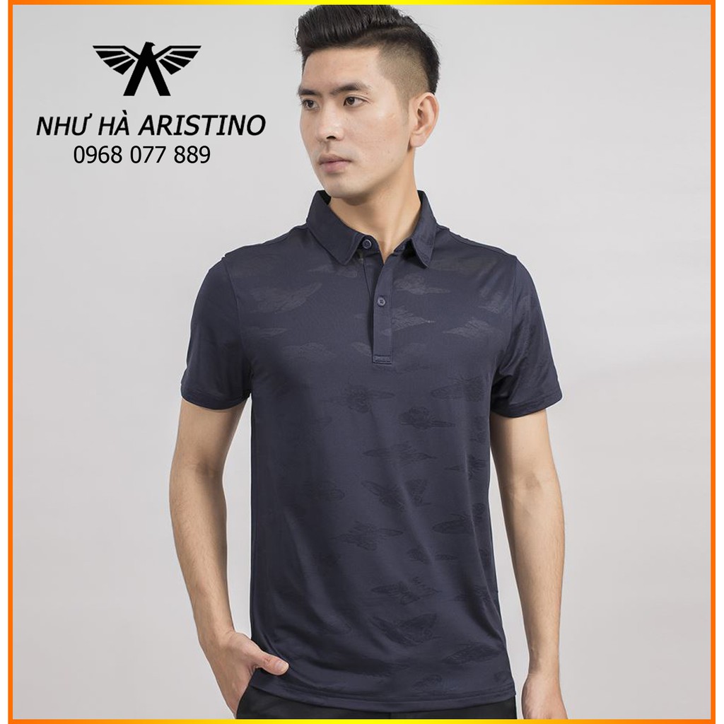 Áo Polo Aristino APS086s9 - Regular 2 Màu Xanh Tím Than và Xám CỰC MÁT có S/M/L