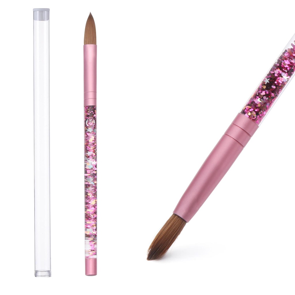 WATTLE Cọ Sơn Móng Tay Cán Gỗ Chuyên Nghiệp