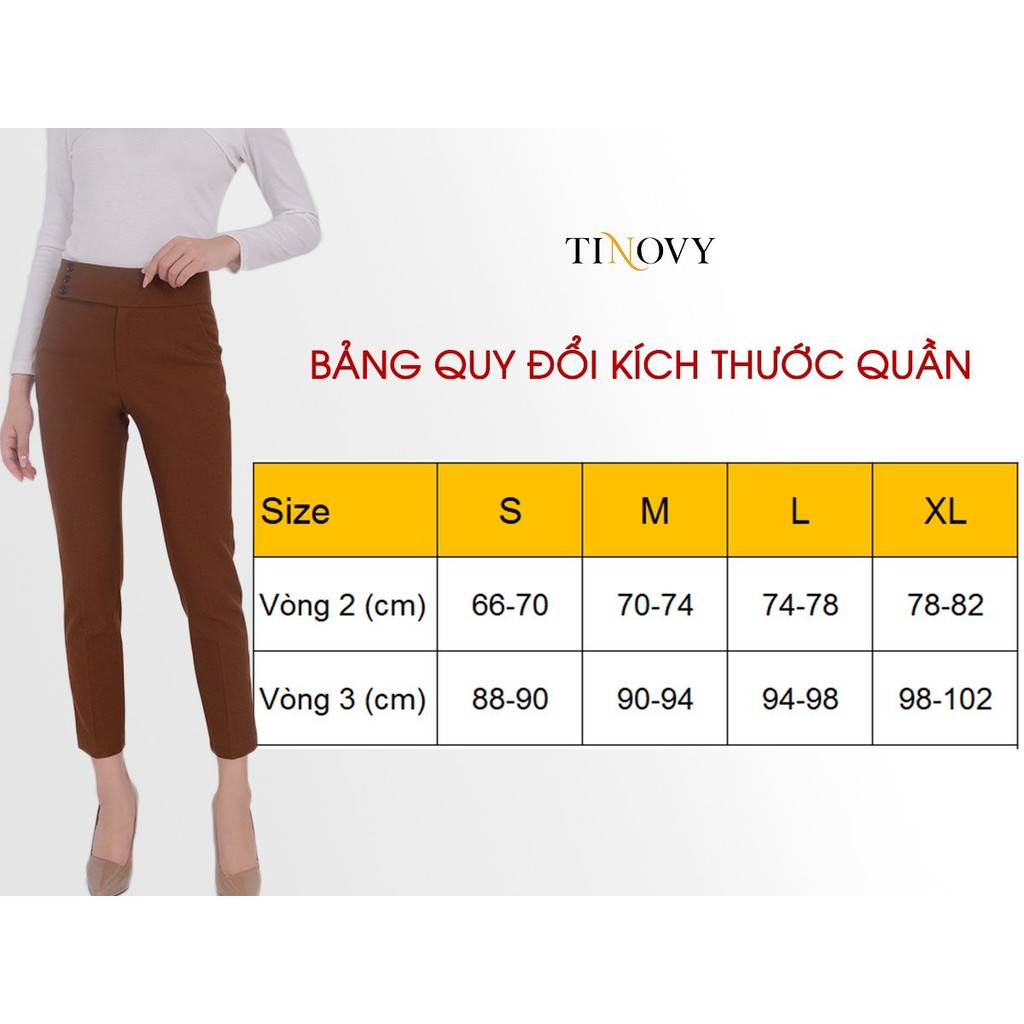 Quần Âu Nữ TINOVY Ống Đứng Đai Trơn Gấu Lơ Vê Có Túi Công Sở 1910-051 | BigBuy360 - bigbuy360.vn