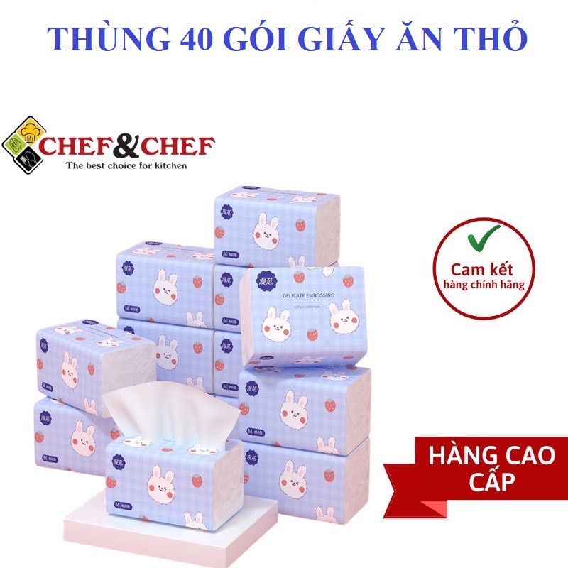 THÙNG 40 GÓI GIẤY THỎ SIÊU MỀM MẠI SIÊU DAI