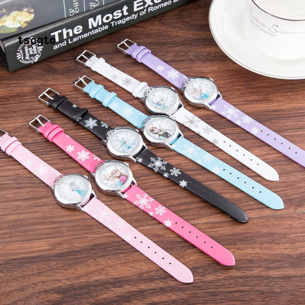 Đồng Hồ Dây Giả Da Đính Đá Hình Công Chúa Băng Giá Cho Bé | BigBuy360 - bigbuy360.vn