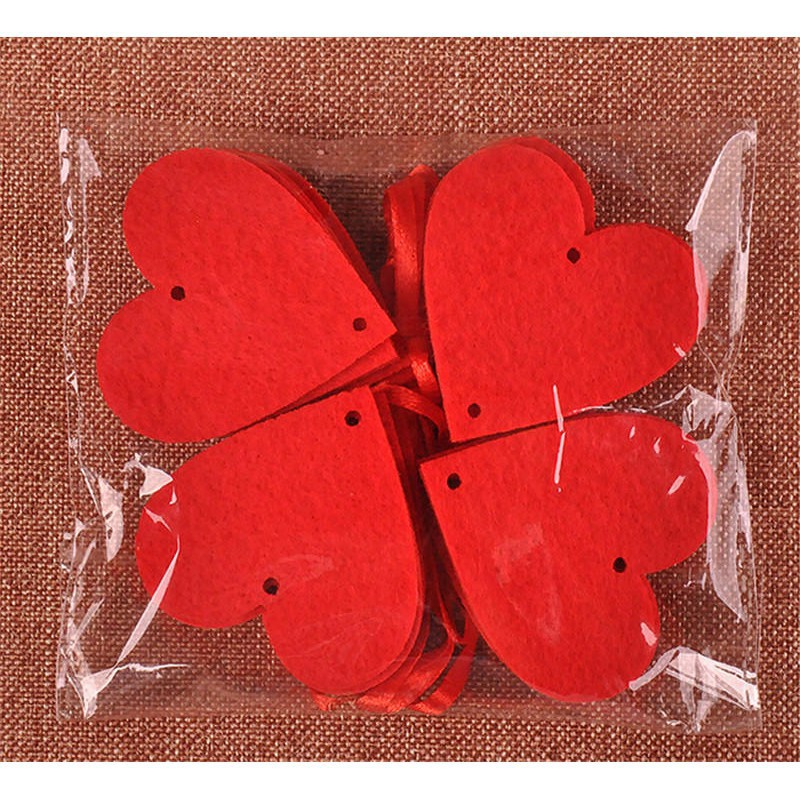 Rèm Dây Trang Trí tiệc cưới , Valentine...hình trái tim đỏ .