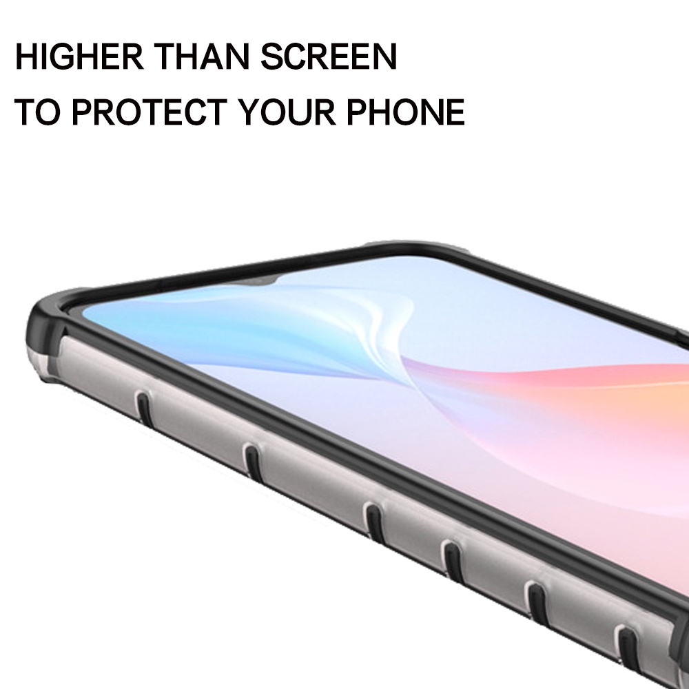 Ốp Điện Thoại PC Cứng Chống Sốc Họa Tiết Tổ Ong Trong Suốt Cho Vivo Y20 Y20i Y20s G Y21 Y73