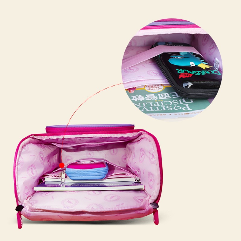 Ba lô uek chống gù ngựa cho bé tư lớp 1-3 siêu nhẹ full box