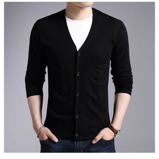 Áo khoác len cardigan cho nam dễ mặc dễ phối đồ lắm nha