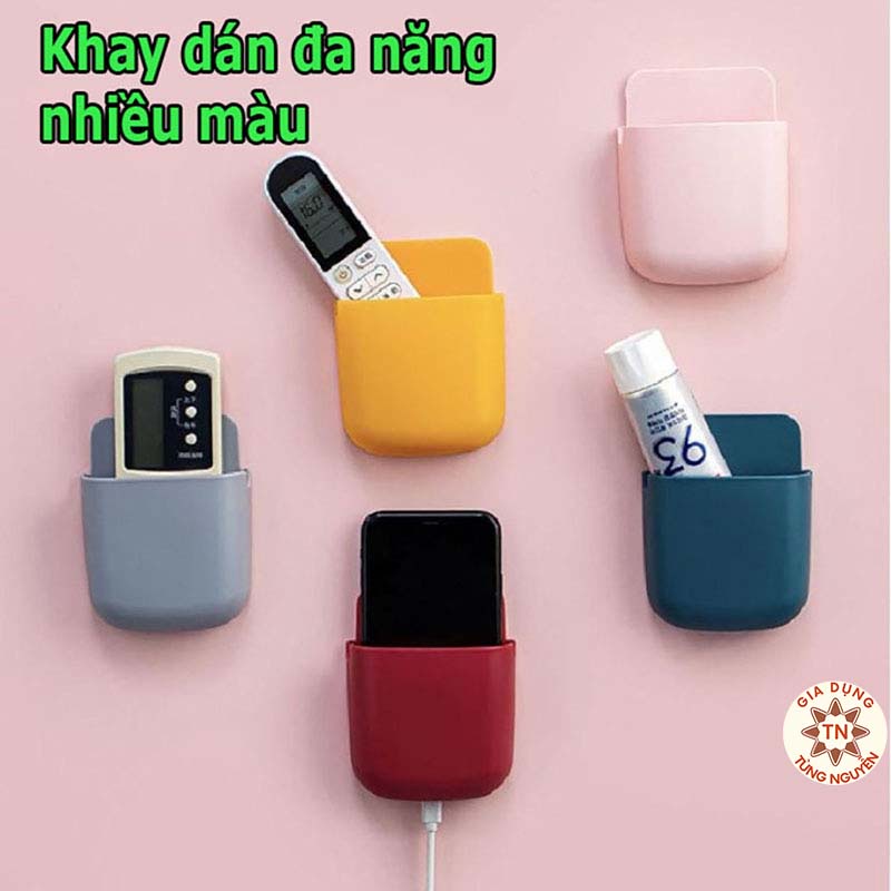 Khay Giá để remote dán tường Giá Đỡ Điều Khiển Từ Xa Gắn Tường Siêu bền GIAO MÀU NGẪU NHIÊN [KHAY DÁN TƯỜNG]