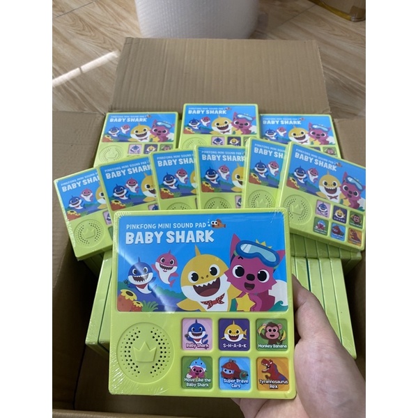 (Phiên bản mới)Sách nhạc Baby Shark Pinkfong mini sound pad-Sách âm thanh cho bé từ sơ sinh đến 4y