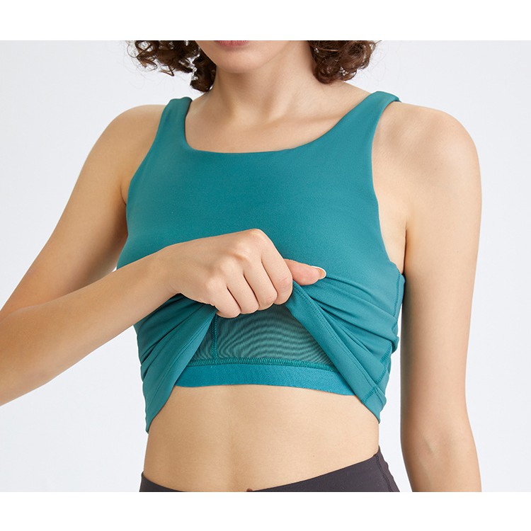 Áo tập định hình Lululemon Wunder Train Tank 2-in-1 có mút  - Áo tập thể thao Lulu không logo