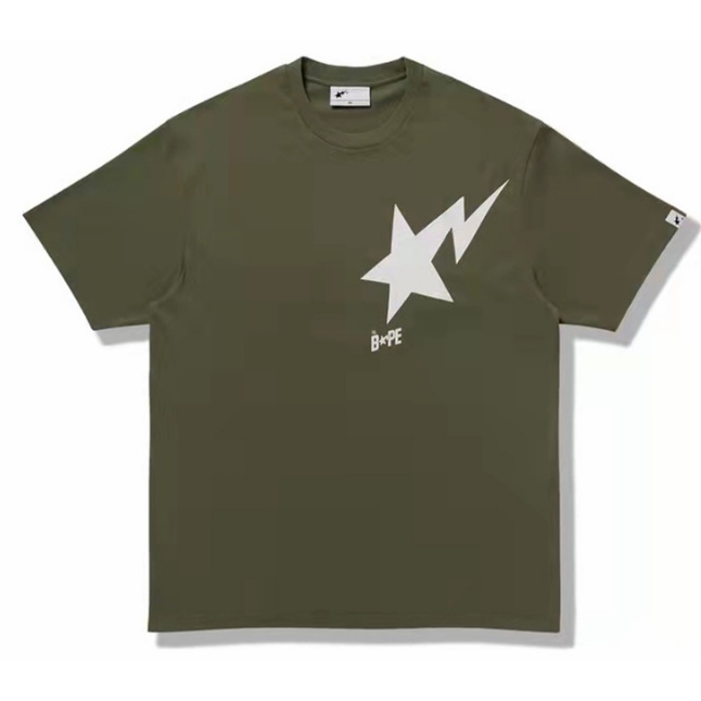 Áo Thun BAPE Ngắn Tay Cổ Tròn Phong Cách Mới Cho Nam Và Nữ