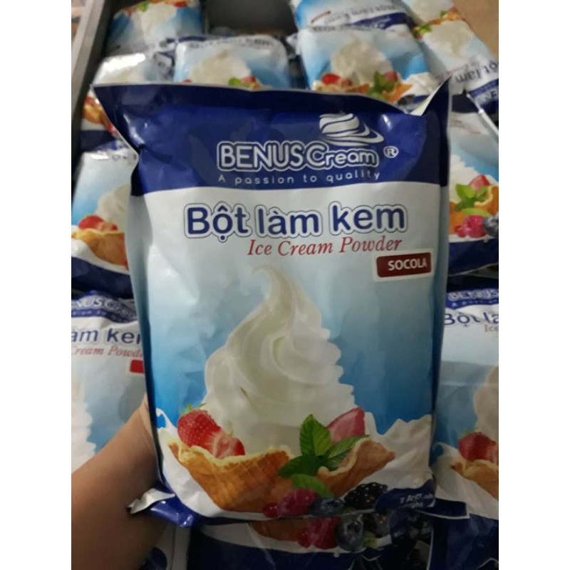 Bột làm kem Benuscream các vị phổ thông giá chỉ 95.000đ. Trọng lượng 1kg. Xuất xứ Việt Nam