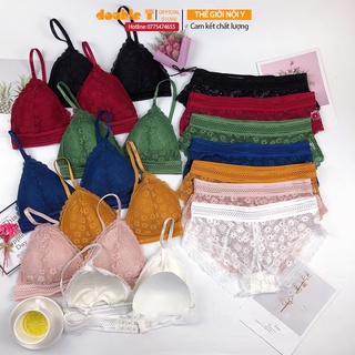 Áo Bralette kiểu Pháp không gọng mút mỏng Double T