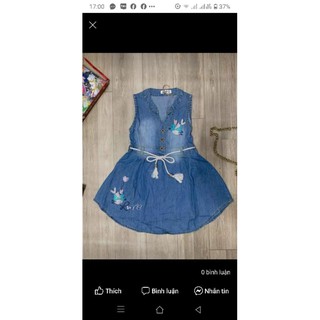 Đầm Jean thiết kế phong cách nhẹ nhàng xinh xắn tiểu thư (hamle)