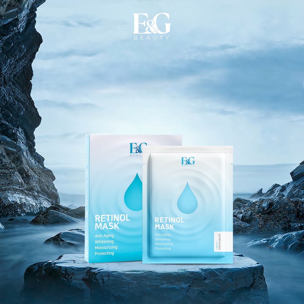 Mặt Nạ Retinol Mask E&G Beauty Hàn Quốc Chính Hãng, Mask Retinol EG Cấp Ẩm Dưỡng Trắng Da
