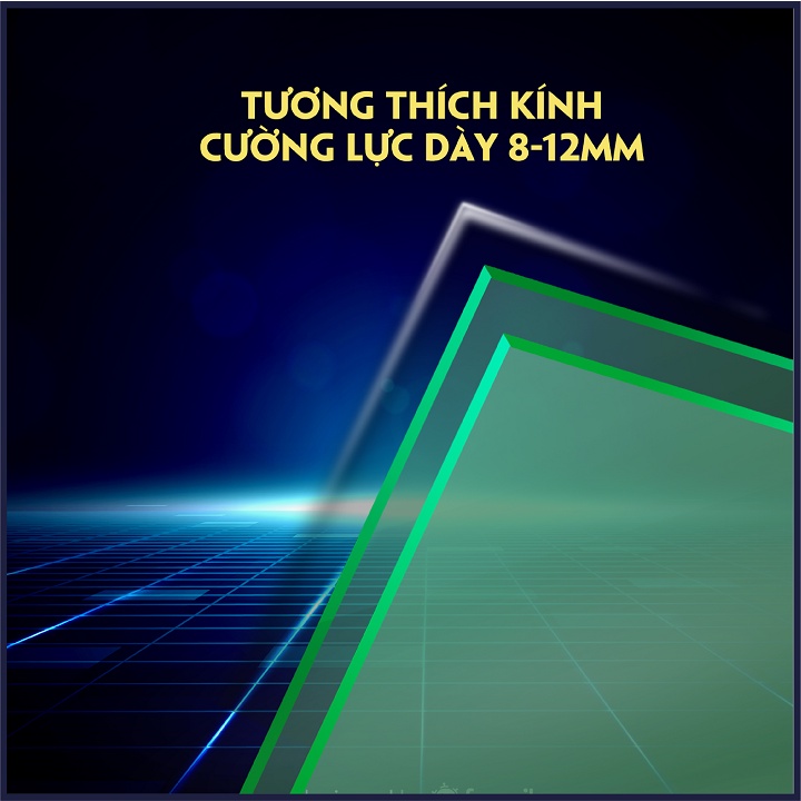 Kẹp chân kính 0 độ cabin tắm cạnh thẳng chất liệu inox 304 mặt gương HIWIN FC-2030