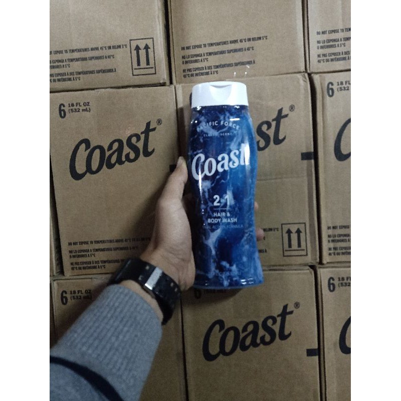 Tắm, gội 2 in 1 Coast, giành cho Nam giới, thể tích 532ml hàng nhập Mỹ