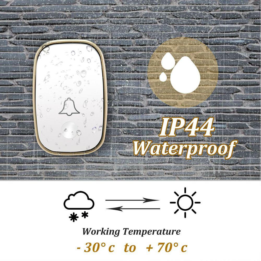 Chuông Cửa Không Dây Chống Thấm Nước Phích Cắm UK