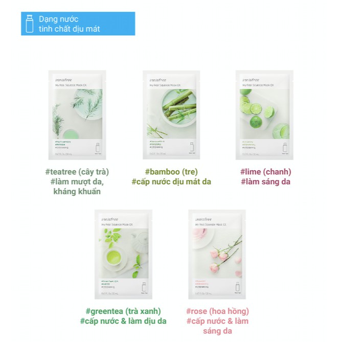 Innisfree - Mặt Nạ Giấy Hàn Quốc - My Real Squeeze Mask (20ml)